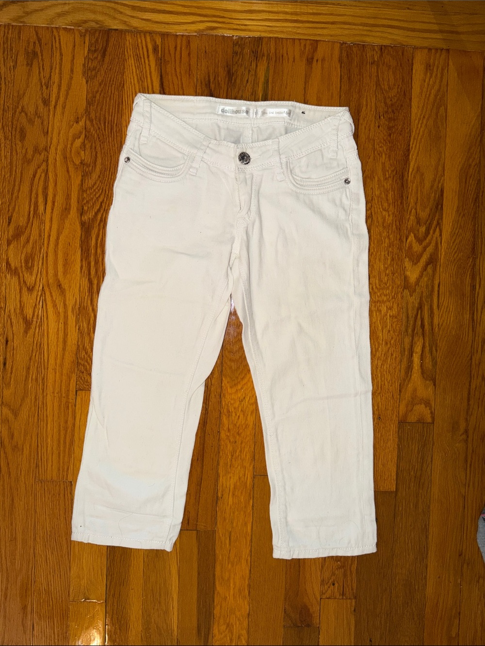 Dollhouse White Capri Jeans